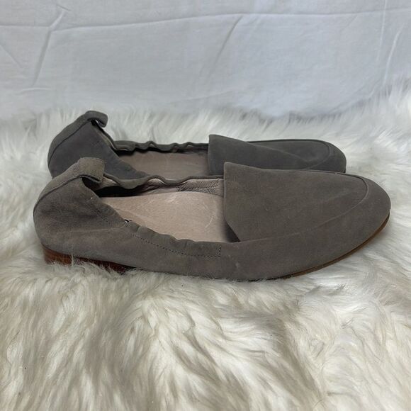 Abeo BioSystem Jean Grey Suede Loafer Flats Sz 7 NARROW WIDTH - Picture 4 of 6